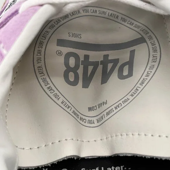 P448 Monza Sneaker Size EU 39 Suede Leather Upper Lavender Gum Sole - Picture 14 of 16